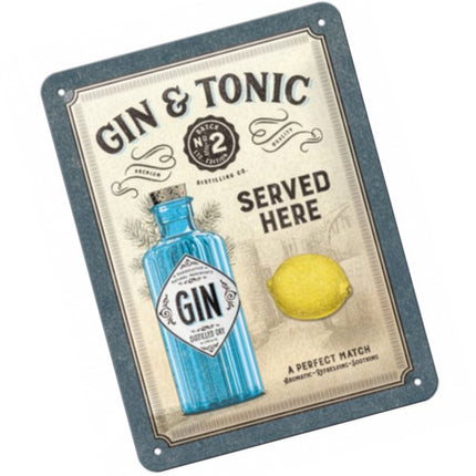 Skylt: Gin & Tonic