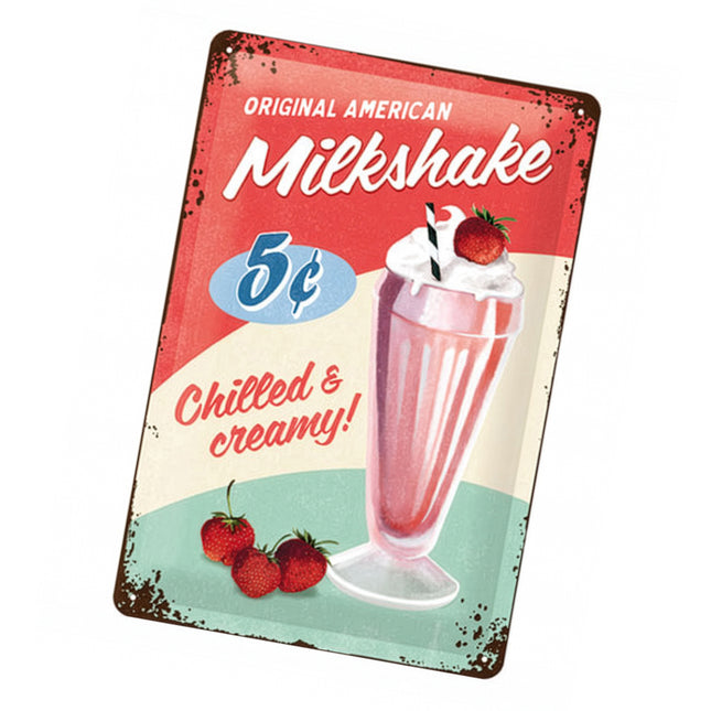 Skylt: Milkshake