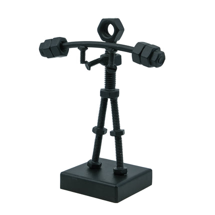 Tyngdlyftare av återvunna skruvar/bultar