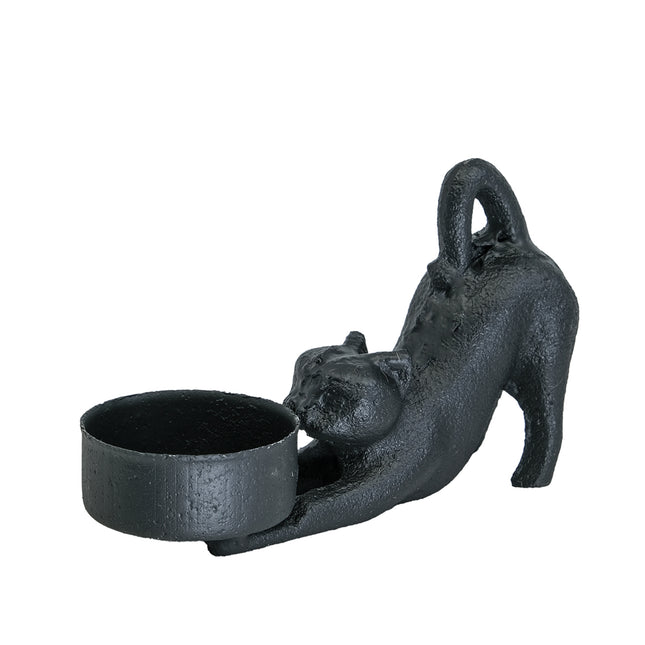 Värmeljushållare katt