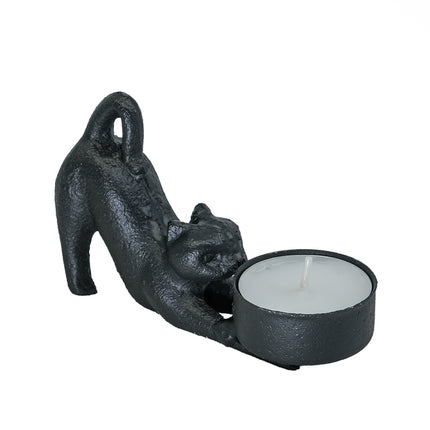 Värmeljushållare katt