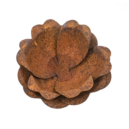 Rostig värmeljushållare ros