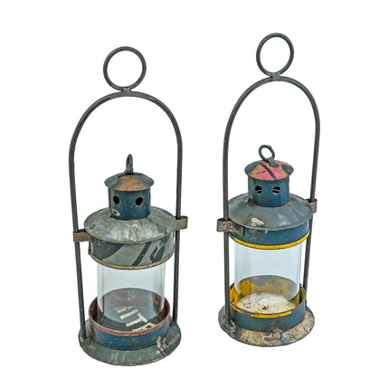 Liten stormlykta återvunnen metall